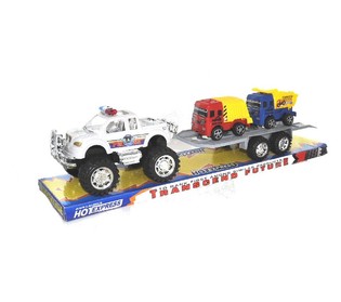 Xe Tải Đồ Chơi Chạy Đà Kèm Rơ-moóc Đóng Vỉ Blister